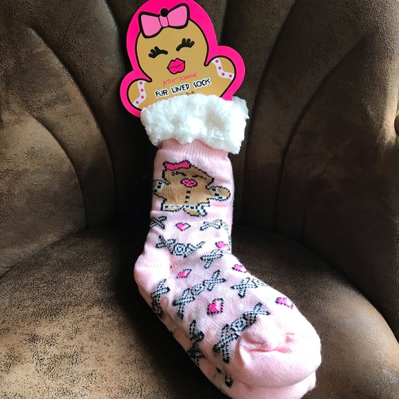 Betsey Johnson Accessories - NWT Betsey Johnson Holiday Fur-Lined Socks